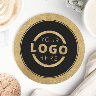 Anpassningsbar Promoted Business Logotyp Branded G Underlägg Papper Rund