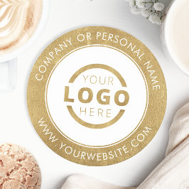 Anpassningsbar Promoted Business Logotyp Branded G Underlägg Papper Rund