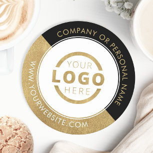 Anpassningsbar Promoted Business Logotyp Branded G Underlägg Papper Rund