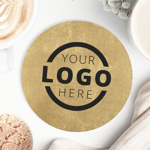 Anpassningsbar Promoted Business Logotyp Branded G Underlägg Papper Rund