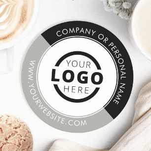 Anpassningsbar Promoted Business Logotyp Branded G Underlägg Papper Rund