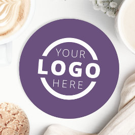 Anpassningsbar Promoted Business Logotyp Branded L Underlägg Papper Rund