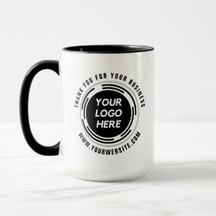 Anpassningsbar Promoted Business Logotyp Branded M Mugg