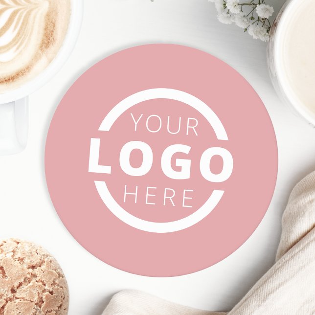 Anpassningsbar Promoted Business Logotyp Branded R Underlägg Papper Rund (Skapare uppladdad)