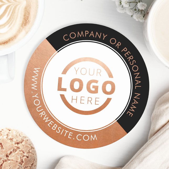 Anpassningsbar Promoted Business Logotyp Branded R Underlägg Papper Rund (Skapare uppladdad)