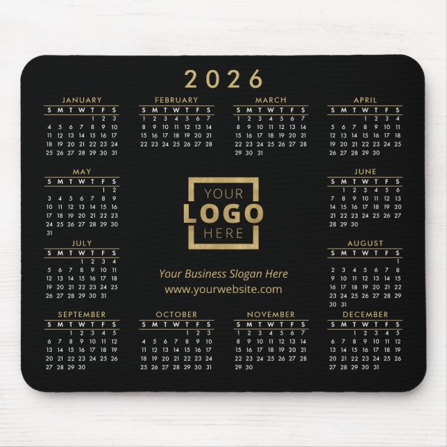 Anpassningsbar Promotional Business Logotyp 2026 - Musmatta (Framsidan)