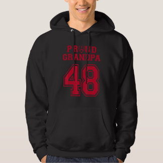 Anpassningsbar Proud Football Grandpa Number 48 R  Hoodie