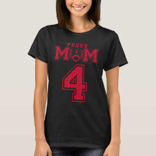 Anpassningsbar Proud Football Mamma 4 R Personlig T Shirt