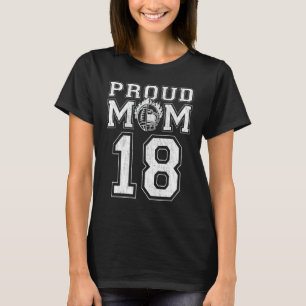 Anpassningsbar Proud Football Mamma nummer 18 för  T Shirt