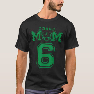 Anpassningsbar Proud Football Mamma nummer 6 G Per T Shirt
