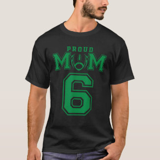 Anpassningsbar Proud Football Mamma nummer 6 G Per T Shirt