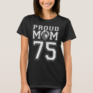 Anpassningsbar Proud Football Mamma nummer 75 för  T Shirt