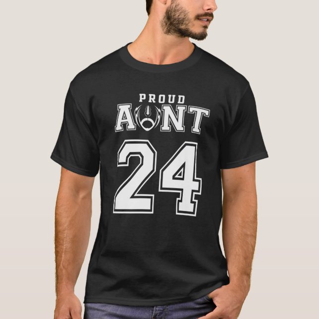 Anpassningsbar Proud Football Moster nummer 24 Per T Shirt (Framsida)