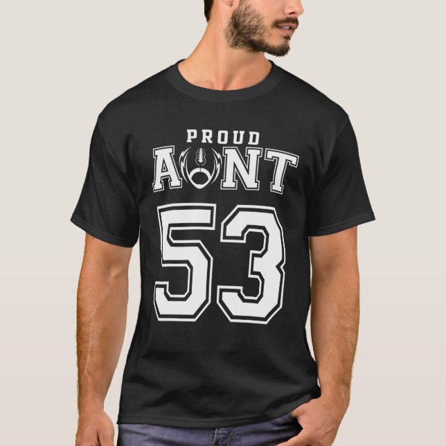 Anpassningsbar Proud Football Moster nummer 53 Per T Shirt (Framsida)