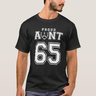 Anpassningsbar Proud Football Moster nummer 65 Per T Shirt