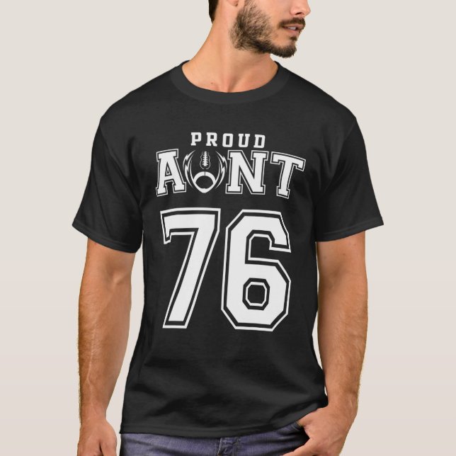 Anpassningsbar Proud Football Moster nummer 76 Per T Shirt (Framsida)