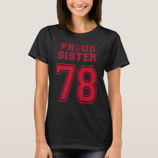 Anpassningsbar Proud Football Sister nummer 78 R P T Shirt