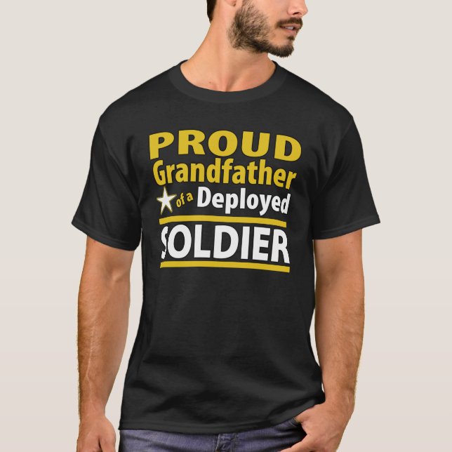 Anpassningsbar Proud Grandfather of a Deployd Sold Tröja (Framsida)