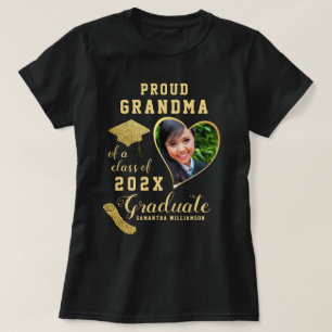 Anpassningsbar Proud Grandma av klass 2024 Student T Shirt