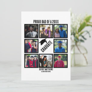 Anpassningsbar Proud Pappa i årets fotopatsamling Julkort