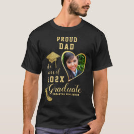 Anpassningsbar Proud Pappa i klass 2025 Student T Shirt