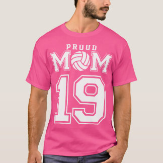 Anpassningsbar Proud Volleyball Mamma nummer 19 Pe T Shirt