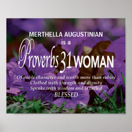 Anpassningsbar PROVERBS 31 WOMAN Inspirational Chr Poster