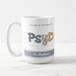 Anpassningsbar PsyD Doktor of Psychology Psycholog Kaffemugg