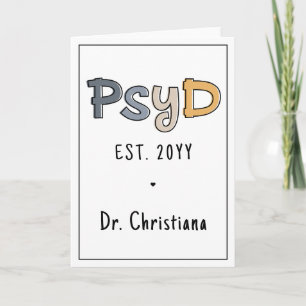 Anpassningsbar PsyD Doktor of Psychology Psycholog Kort