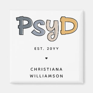 Anpassningsbar PsyD Doktor of Psychology Psycholog Magnet