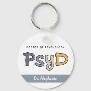 Anpassningsbar PsyD Doktor of Psychology Psycholog Nyckelring