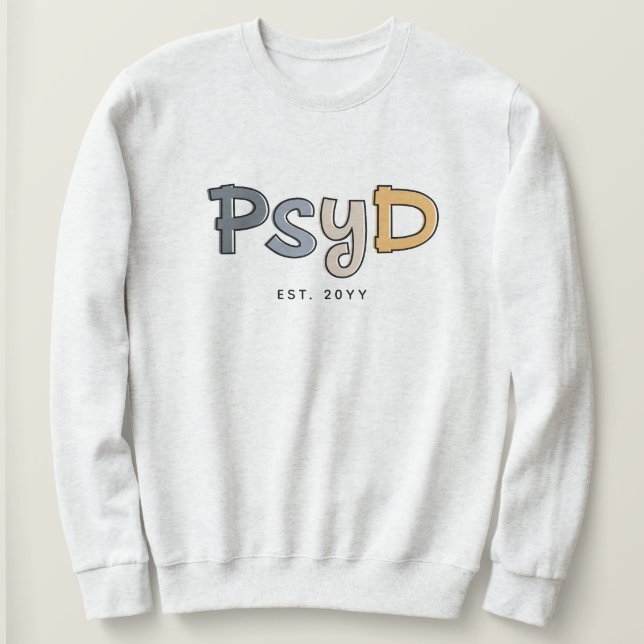Anpassningsbar PsyD Doktor of Psychology Psycholog T Shirt (Design framsida)