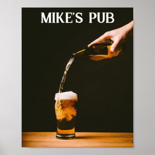 Anpassningsbar Pub Mancave Poster - Lägg till Namn