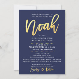 ANPASSNINGSBAR Pub Mitzvah Inbjudan för Noah-flott