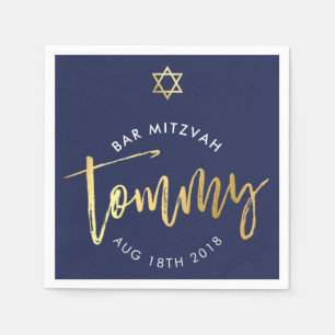 ANPASSNINGSBAR Pub Mitzvah lunch för Tommy Navy + Pappersservett