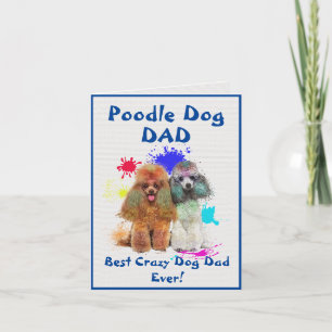 Anpassningsbar Pudel Hund Pappa Best Crazy Hund Pa Kort