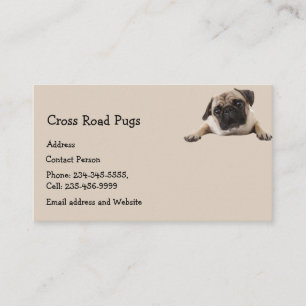 Anpassningsbar Pug Hund Pet Animal Logotyp Busines Visitkort