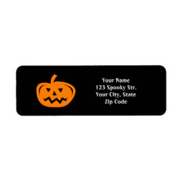 Anpassningsbar pumkin Halloween-returetiketter Returadress Etikett