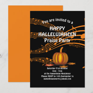 Anpassningsbar Pumpkin Christian Halloween Inbjudningar