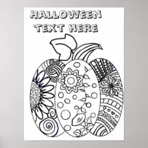 Anpassningsbar Pumpkin-färgning poster