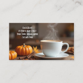 Anpassningsbar Pumpkin Spice Coffee Shop och Slå C Visitkort