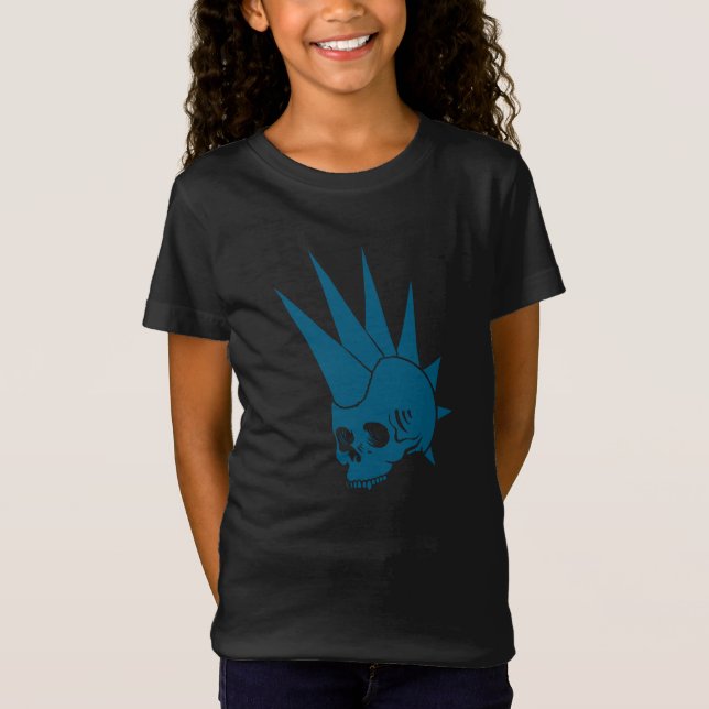 Anpassningsbar Punk Käkfri Skalle Version 2 T Shirt (Framsida)