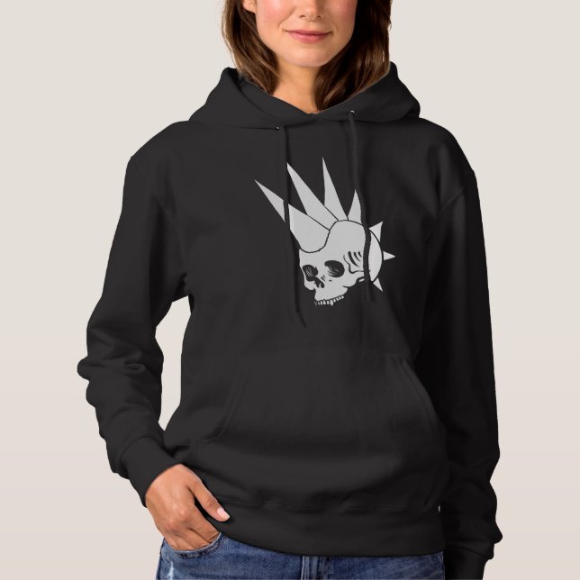 Anpassningsbar Punk Käkfri Skalle Version 2 T Shirt (Framsida)