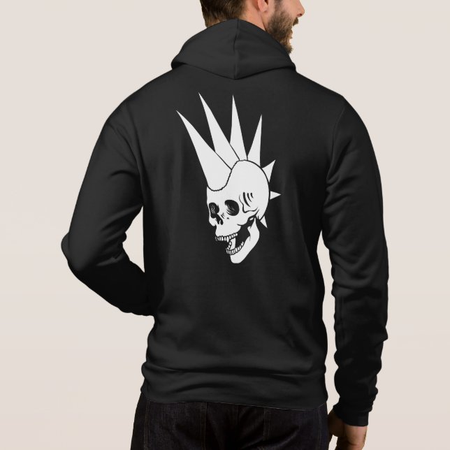 Anpassningsbar Punk Skalle Version 2 T Shirt (Baksida)