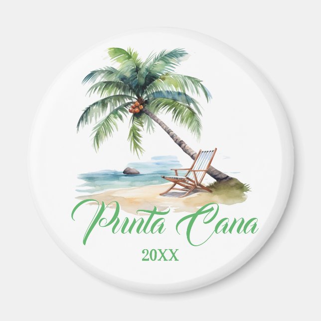 Anpassningsbar Punta Cana Beach Magnet (Framsidan)