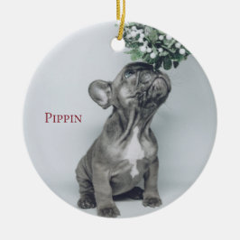 Anpassningsbar Puppy Hund Pet Photo Ceramic Orname Julgransprydnad Keramik