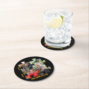 Anpassningsbar puzzle biet-foto Du fyller i mig et Underlägg Papper Rund