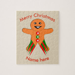 Anpassningsbar Puzzle Pepparkaksgubbe Party jul Pussel