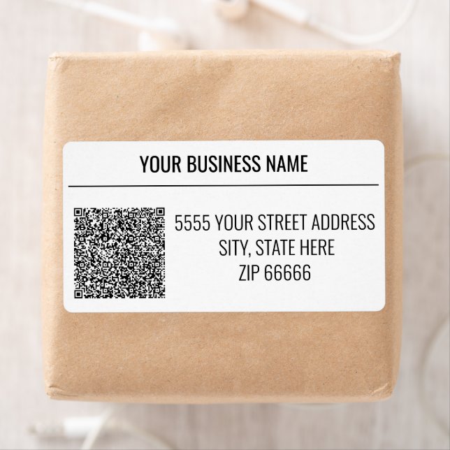 Anpassningsbar QR-Adressetiketter Exempel Fraktsedel (Insitu)