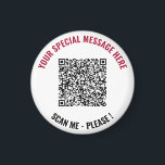 Anpassningsbar QR-Anpassningsbar för genomsökning  Magnet<br><div class="desc">Välj Färg och Teckensnitt - Nätverk med Din Speciella QR-kodinfo och Anpassningsbar Text Personlig Modern Gift - Lägg till QR-kod - Bild eller Logotyp - foto / Text - Namn eller annan info / message - Ändra storlek och flytta eller ta bort / lägg till Inslag - Bild / Text...</div>